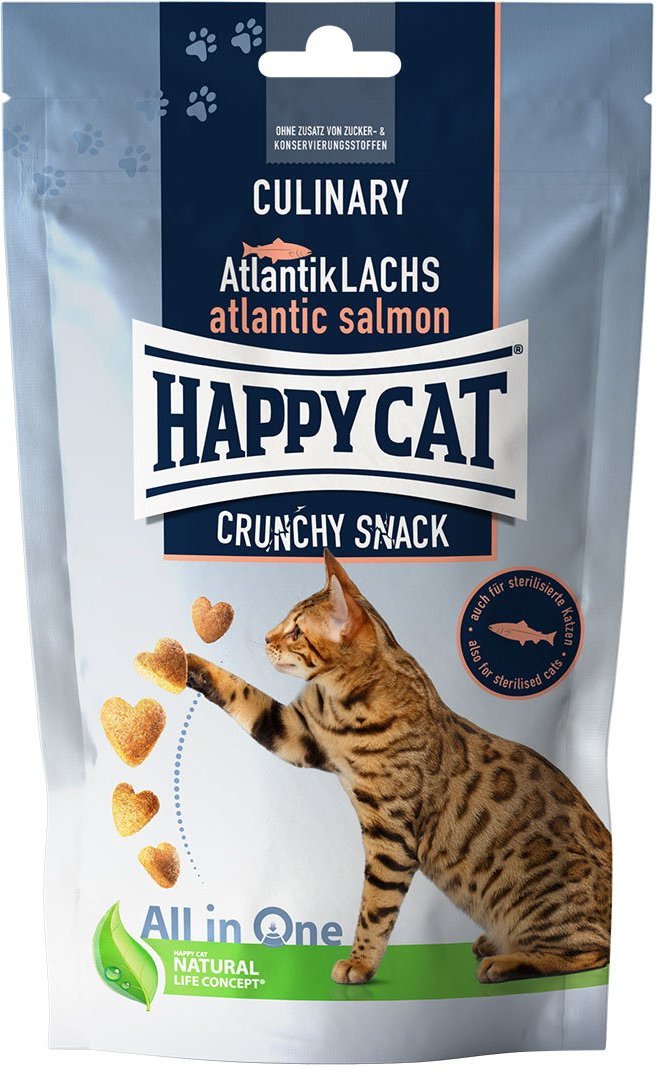 Happy Cat Culinary Crunchy Snack Atlantik-Lachs 5x70g