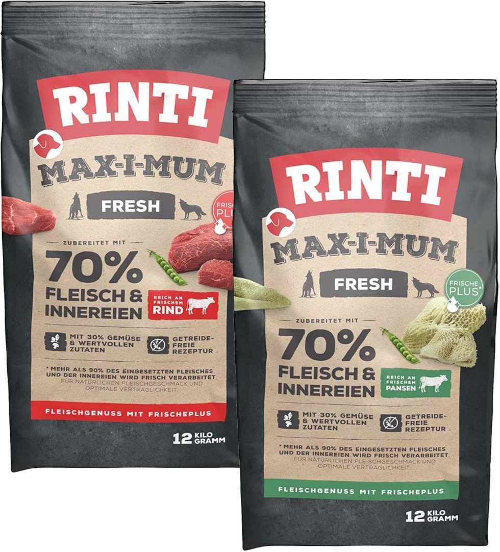 Rinti Max-i-Mum Rind und Pansen Mixpaket 2x12kg