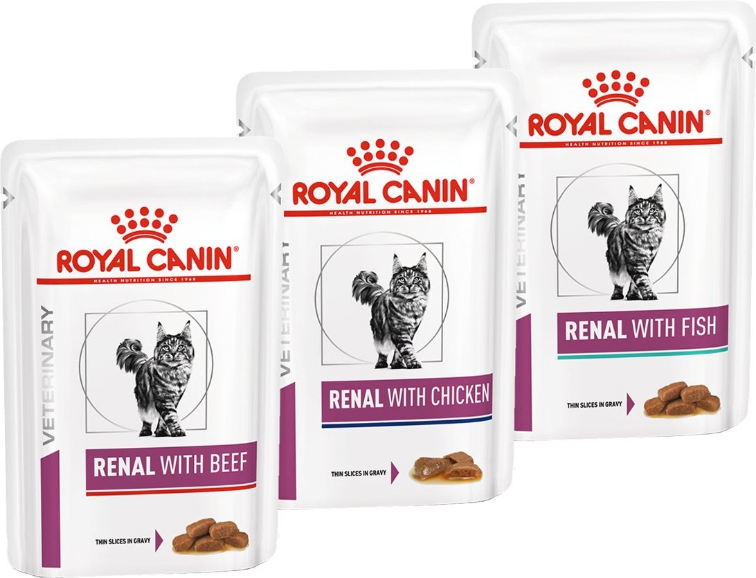 ROYAL CANIN RENAL Feine Stückchen in Sosse Mixpaket 48x85g