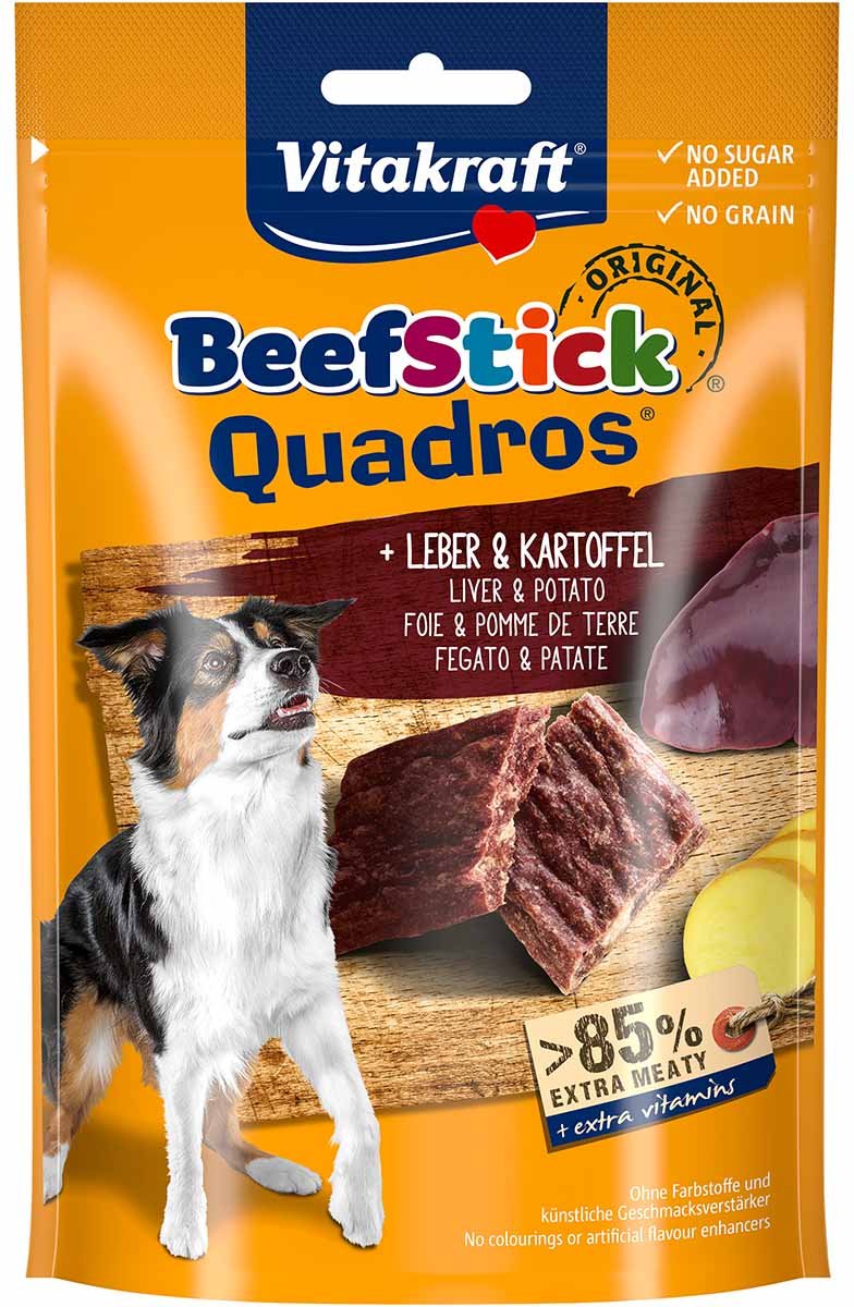 Vitakraft Hundesnack Beef-Stick Quadros Leber & Kartoffel