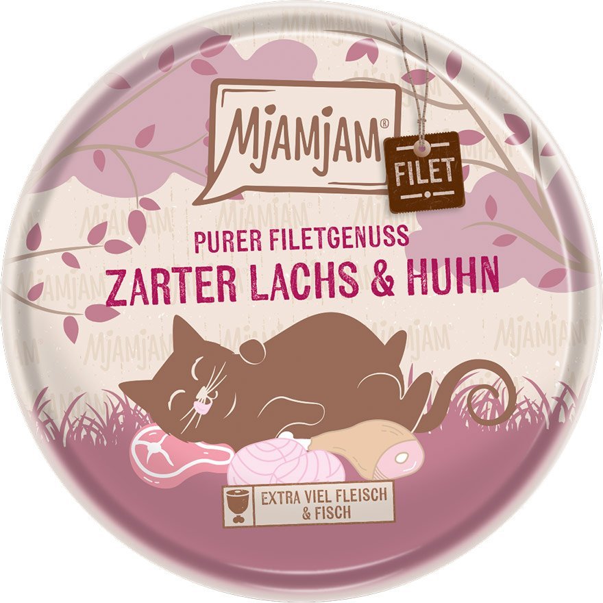 MjAMjAM Purer Filetgenuss - zarter Lachs & Huhn 16x80g