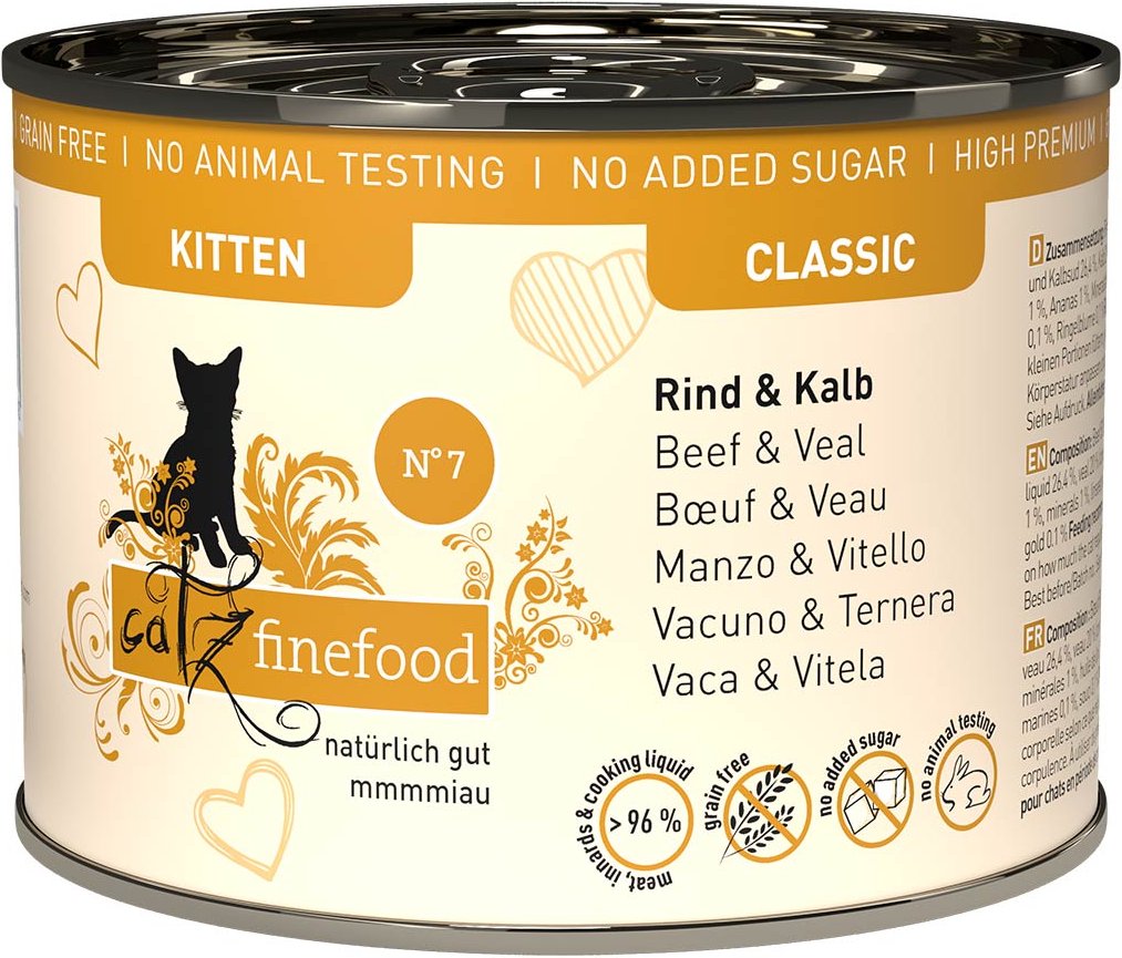 catz finefood Kitten No. 7 Rind & Kalb 6x200g