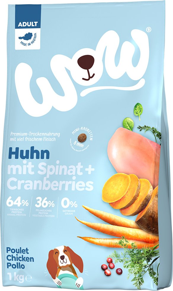 WOW Minis Adult Huhn mit Spinat und Cranberries 1kg