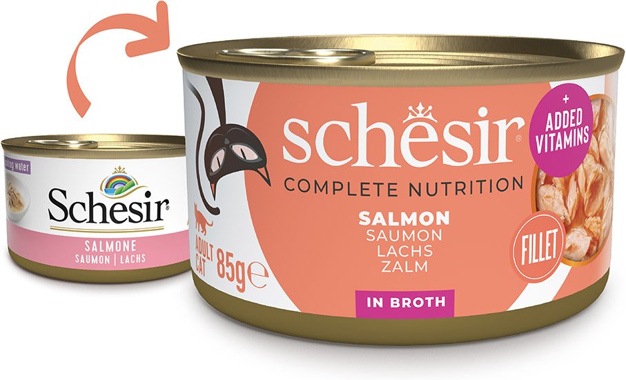 Schesir Cat Complete Lachs in Brühe 12x85 g