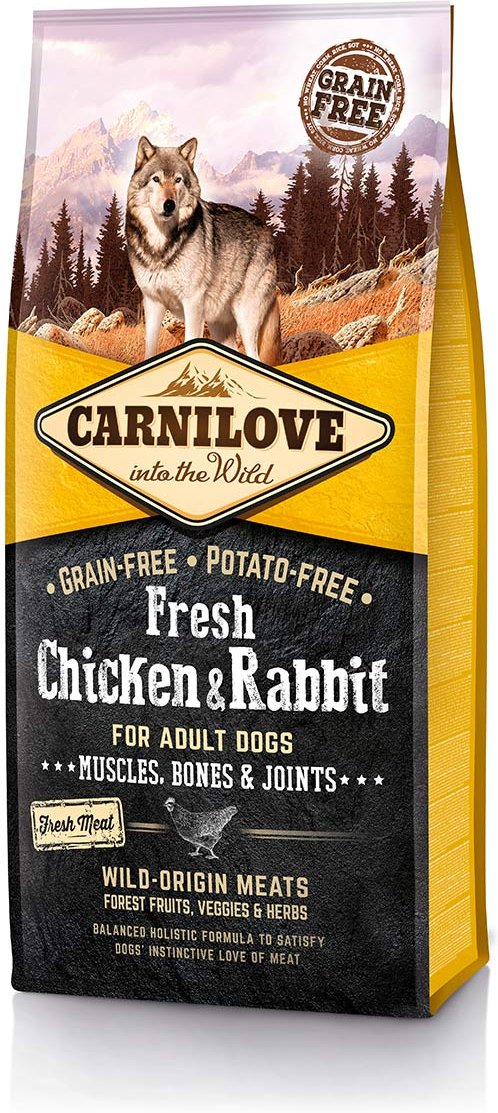 Carnilove Dog Adult Fresh - Chicken & Rabbit 12kg