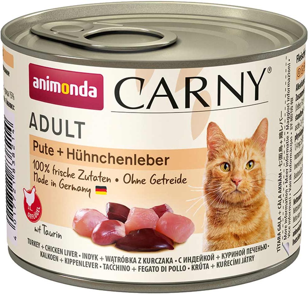 animonda Carny Adult Pute + Hühnchenleber 24x200g