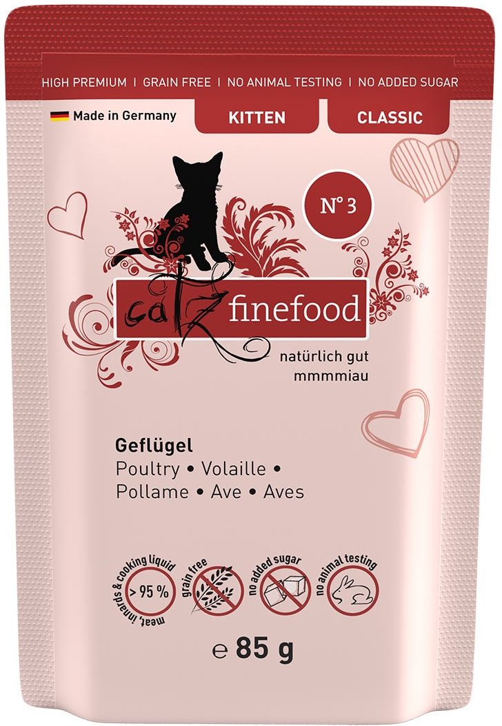 catz finefood Kitten No.03 Geflügel 16x85g