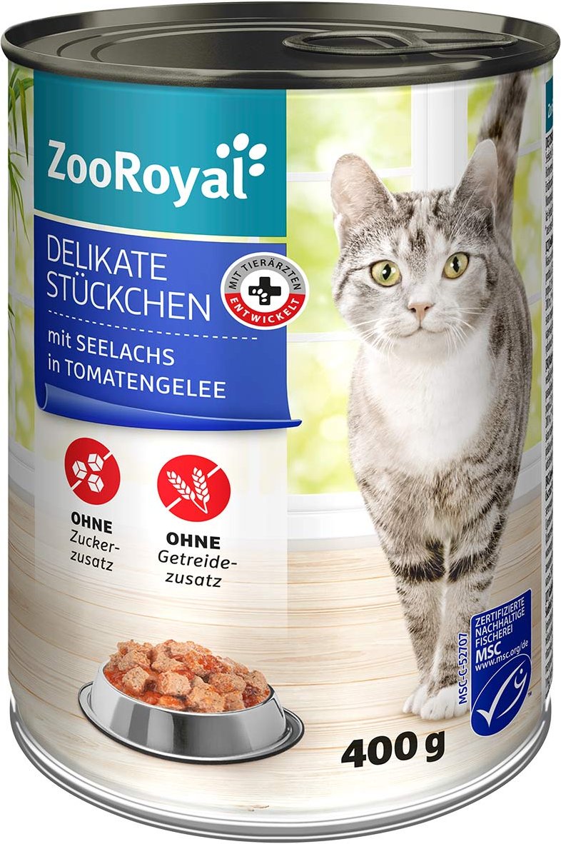 ZooRoyal Delikate Stückchen Seelachs 12x400g