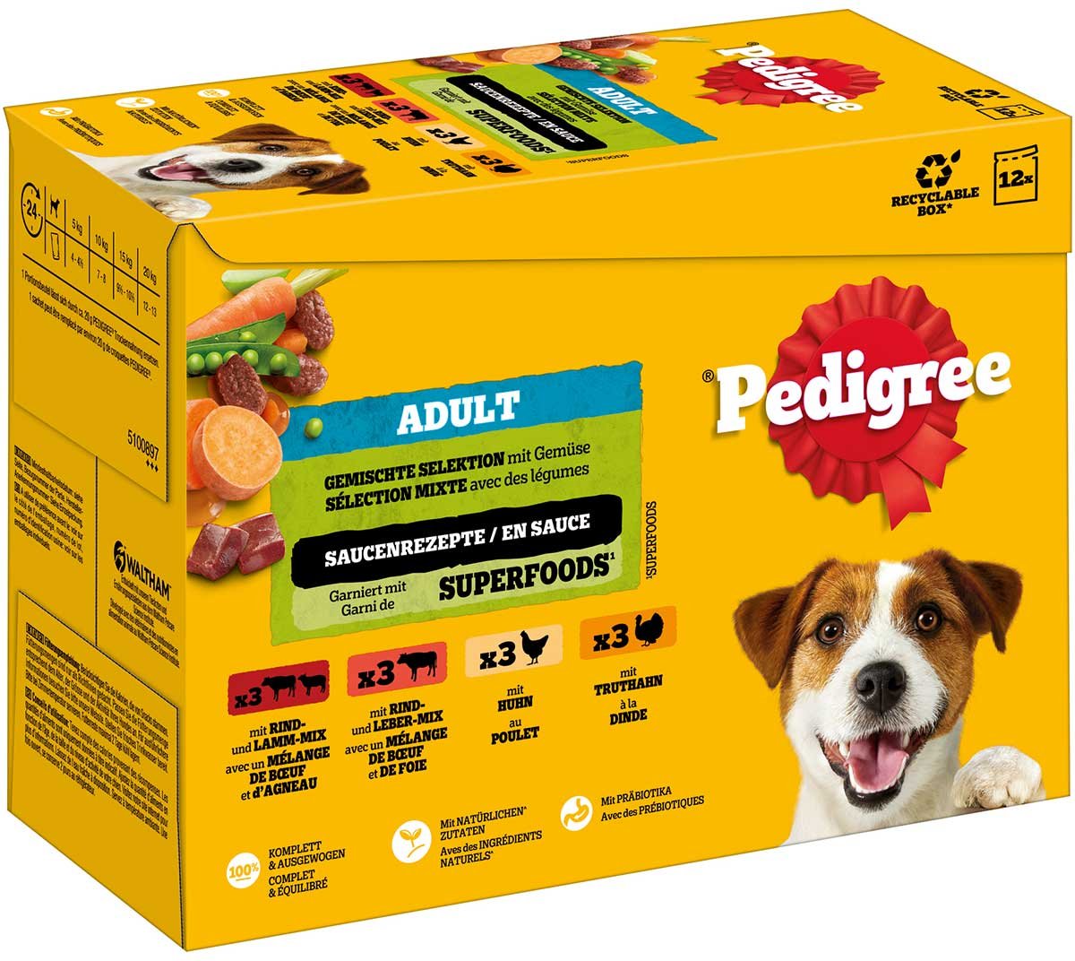 Pedigree Adult Gemischte Selektion in Sauce 24x100 g
