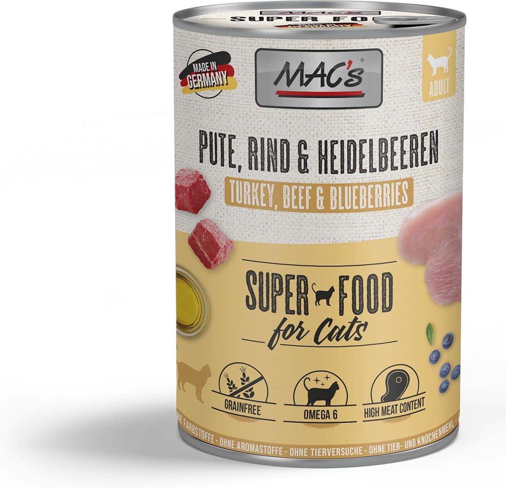 MAC's CAT Pute, Rind & Heidelbeeren 6x400g