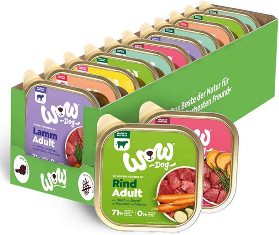 WOW Dog Multipack Adult 11x150g - 5 verschiedene Sorten