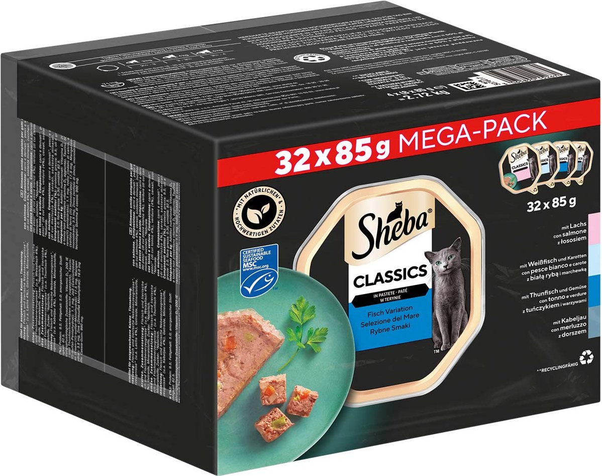 Sheba Classics Pastete Fisch Variation MSC 32x85g