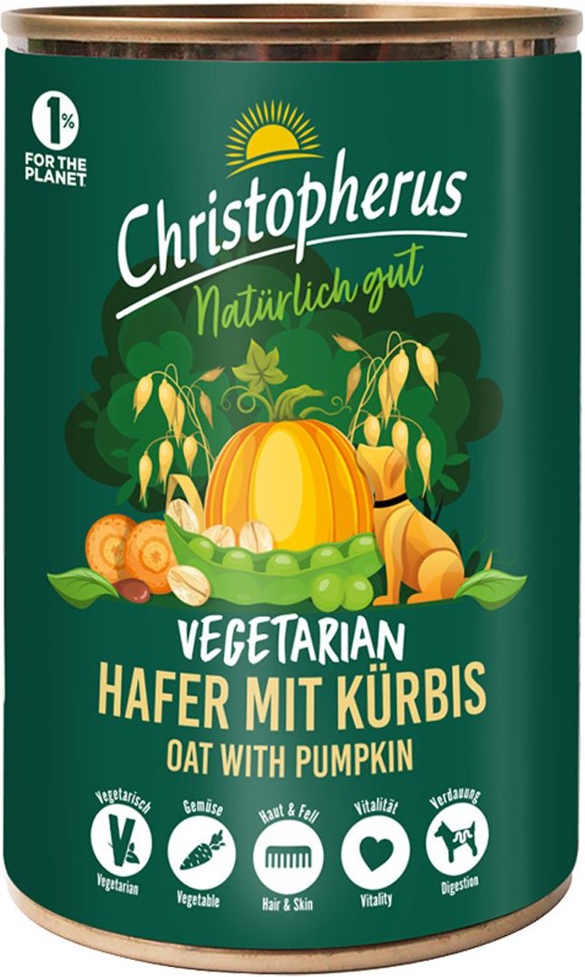 Christopherus Vegetarian - Hafer mit Kürbis 6x400g