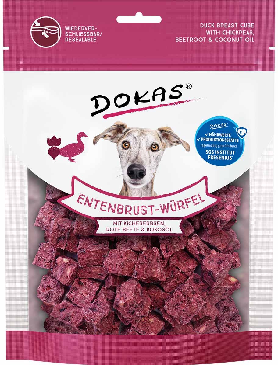 Dokas Entenbrust-Würfel mit Kichererbsen, Rote Beete & Kokosöl 8x150g
