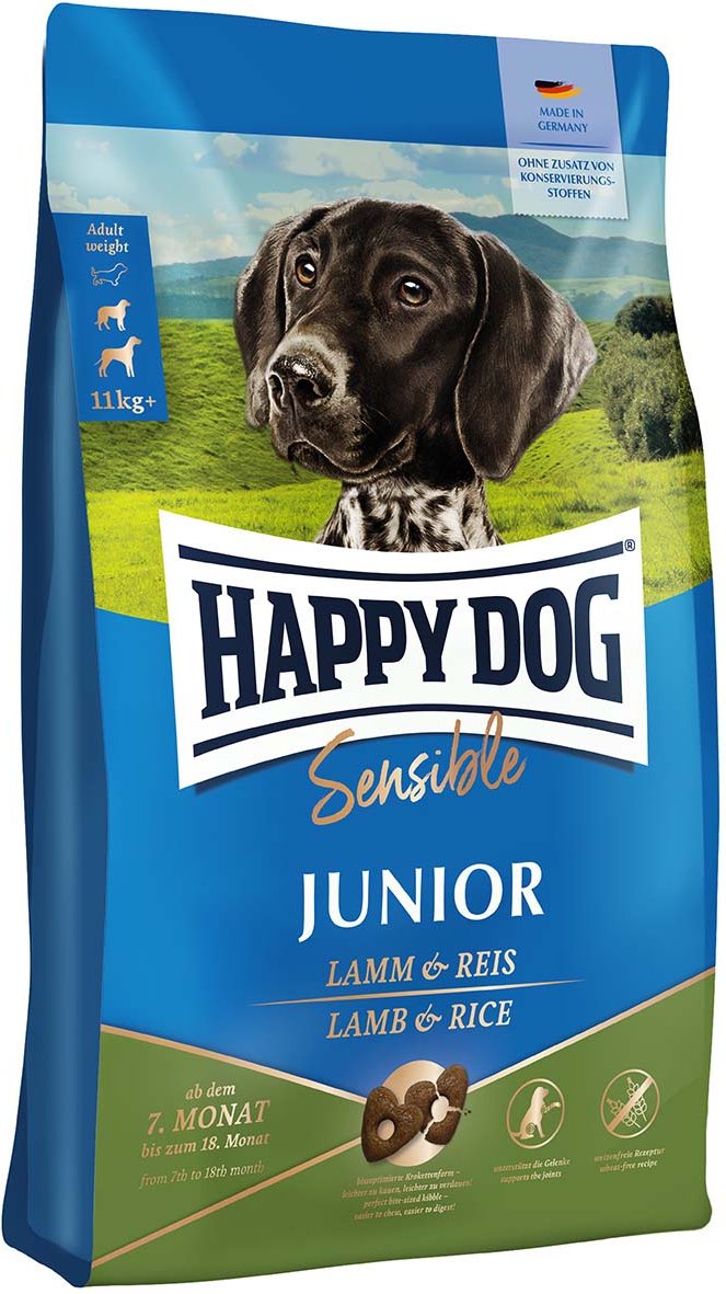 Happy Dog Supreme Sensible Junior Lamm & Reis 4kg