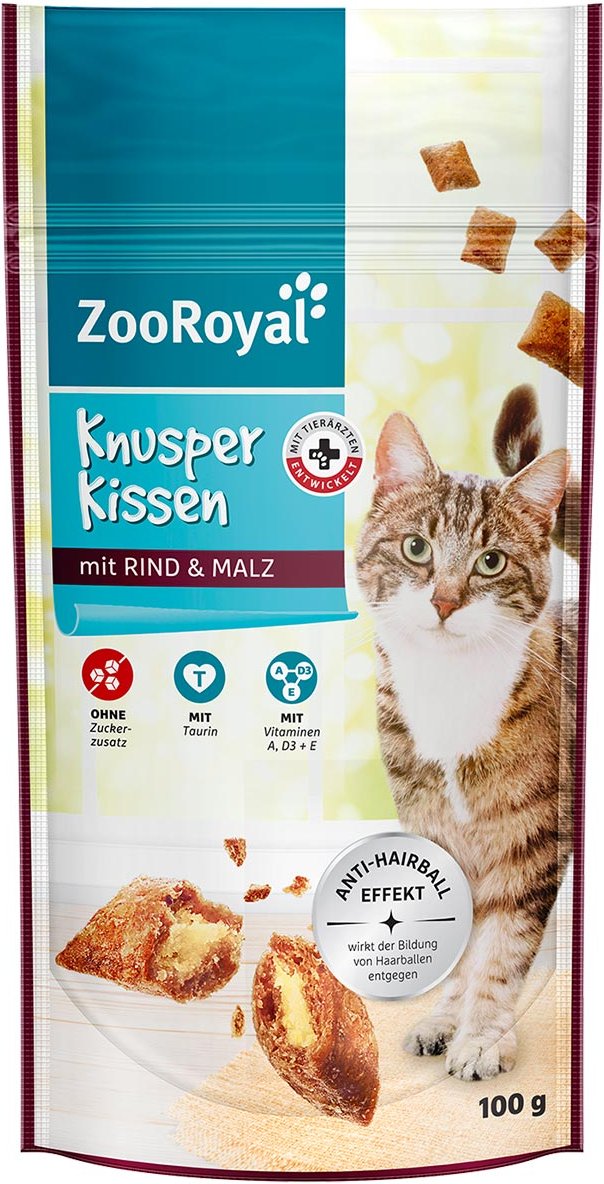 ZooRoyal Knusperkissen mit Rind & Malz 100 g
