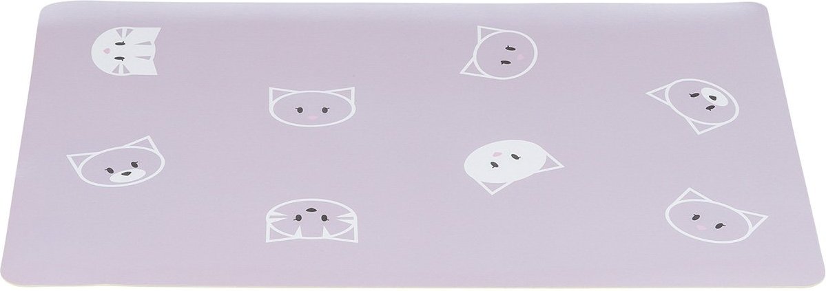 TRIXIE Napfunterlage Katze Mimi, 44 × 28cm flieder