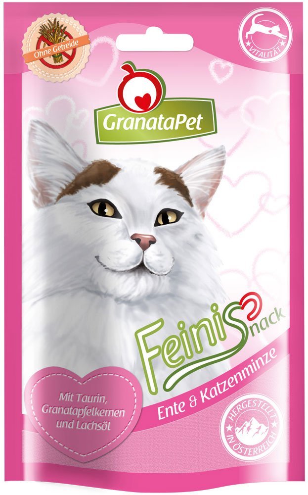GranataPet Katzensnack Feinis Ente & Katzenminze 50g