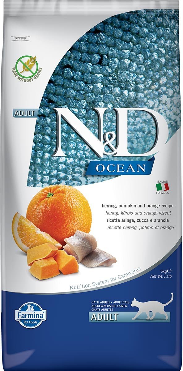 N&D Cat Ocean Adult mit Hering, Kürbis & Orange 5kg