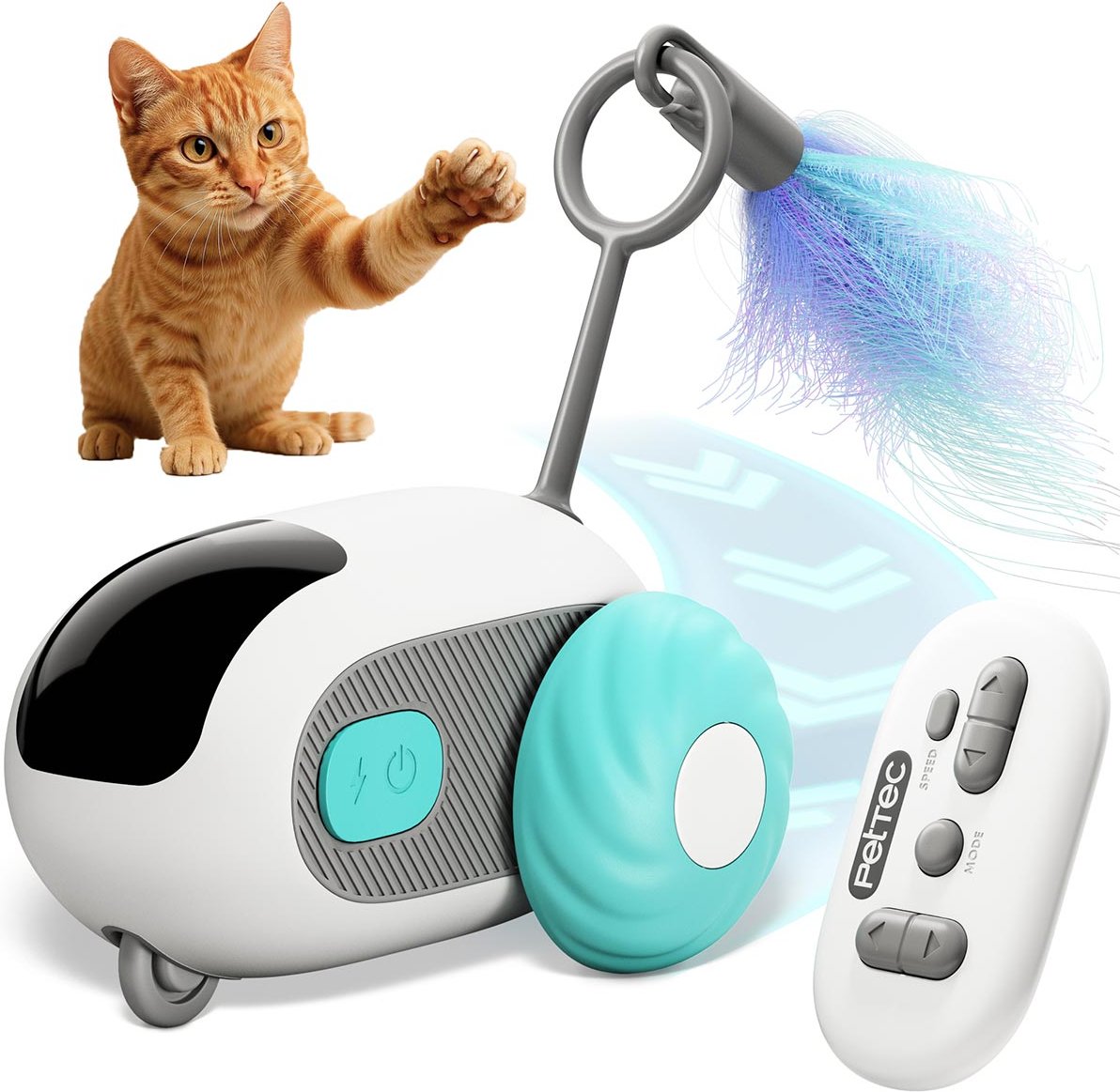 PetTec RC Auto interaktives Katzenspielzeug