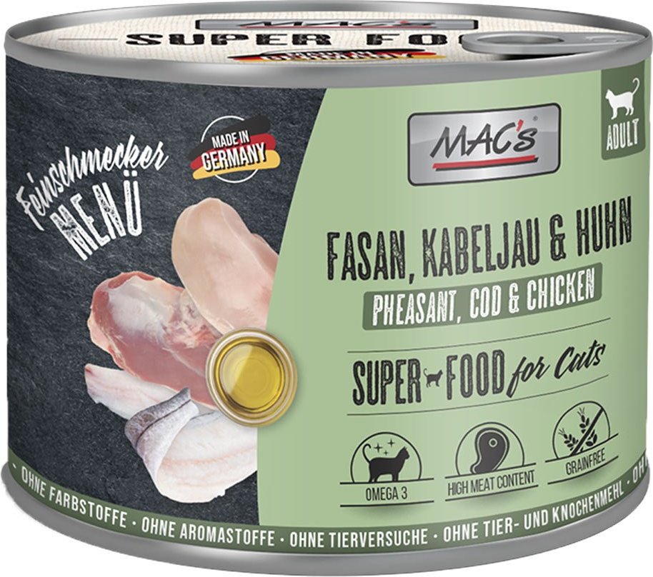 Thumbnail - MAC's Cat Feinschmecker Fasan, Kabeljau & Huhn 6x200g