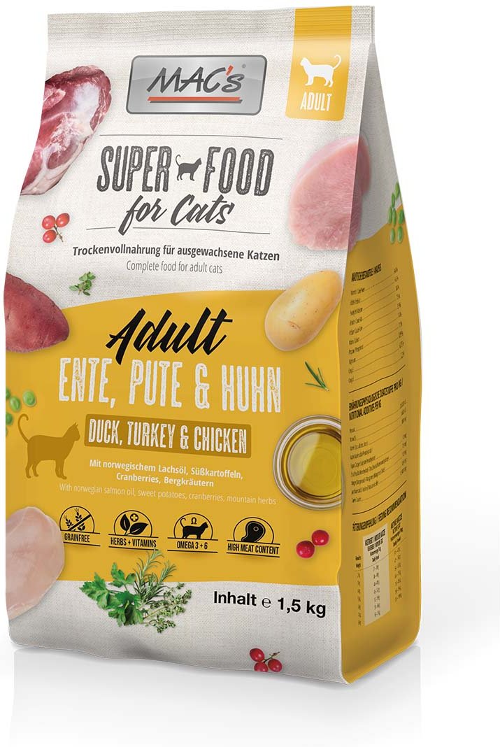 MAC's Cat Adult Ente, Pute & Huhn 1,5kg
