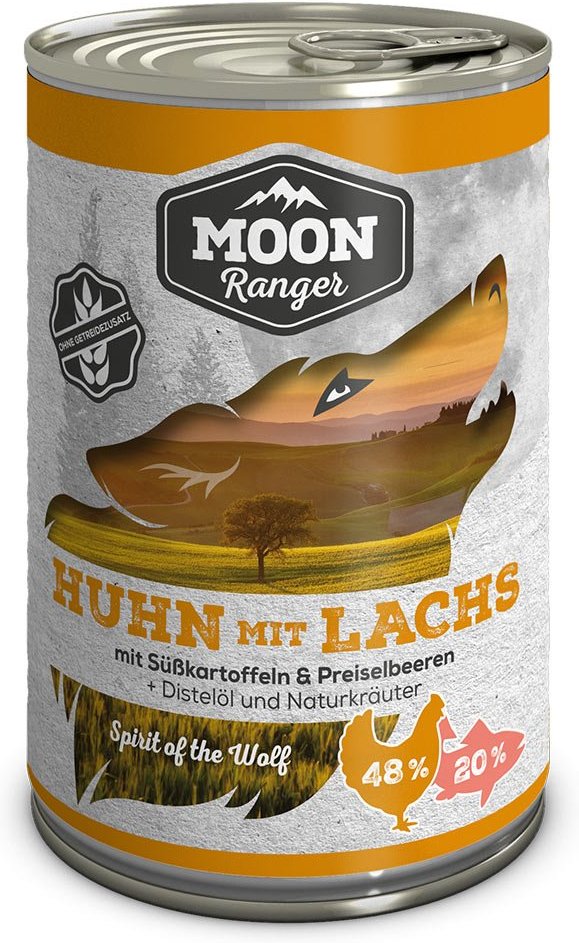 MOON Ranger Huhn mit Lachs & Süßkartoffeln 12x400g