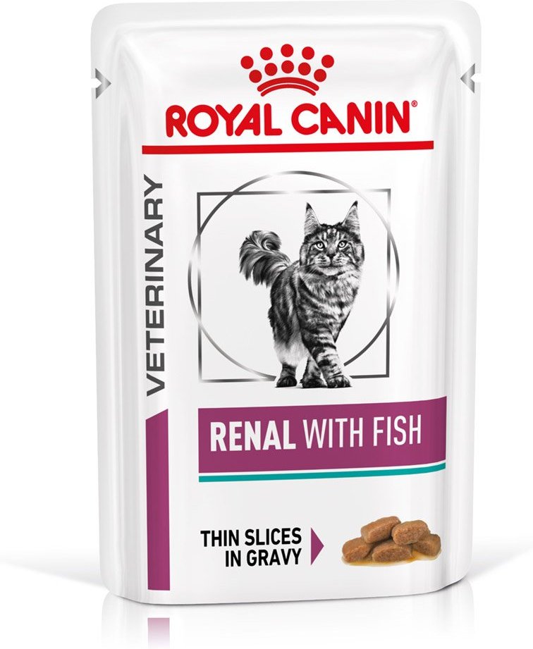 ROYAL CANIN® Veterinary RENAL FISCH Nassfutter für Katzen 48x85g