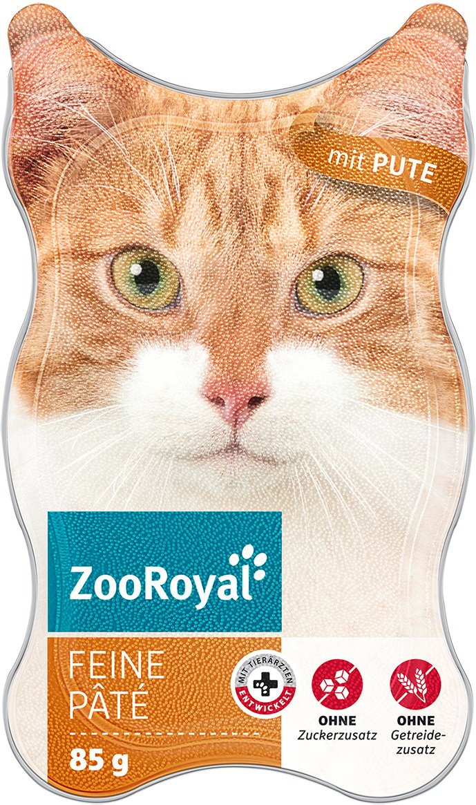 ZooRoyal Feine Pâté mit Pute 18x85g