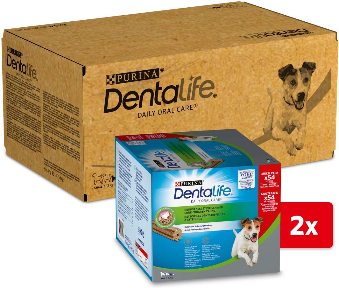 PURINA DENTALIFE Tägliche Zahnpflege-Snacks für kleine Hunde 2x54 Sticks