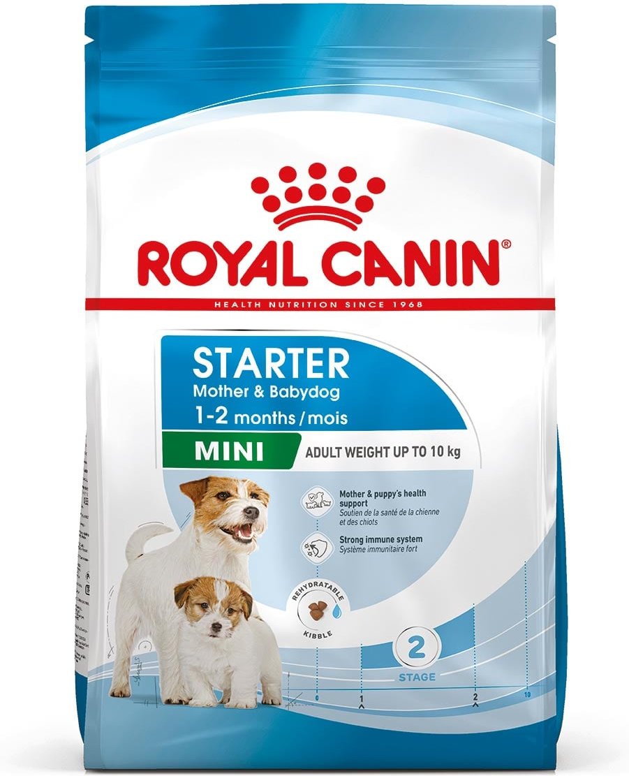 ROYAL CANIN MINI Starter Trockenfutter für tragende Hündinnen und Welpen kleiner Rassen 4kg