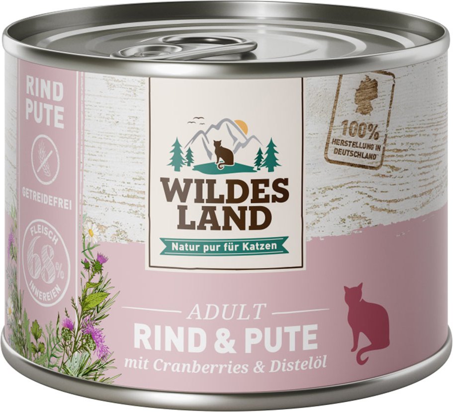 Wildes Land Rind und Pute mit Cranberries 6x200 g