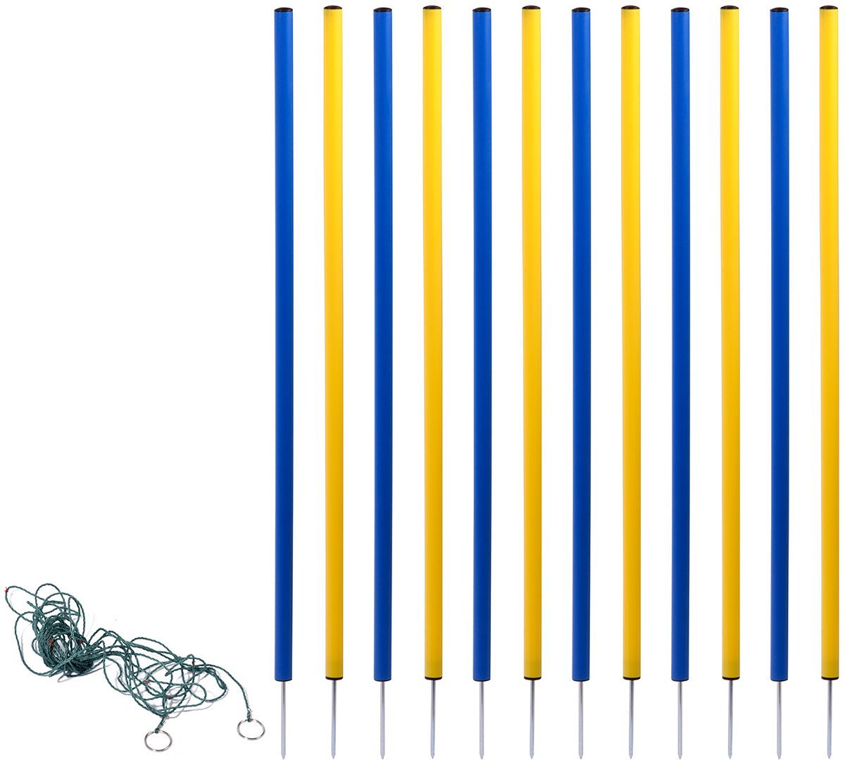 dobar 12-teiliges Agility Slalom Set inkl. Tragetasche