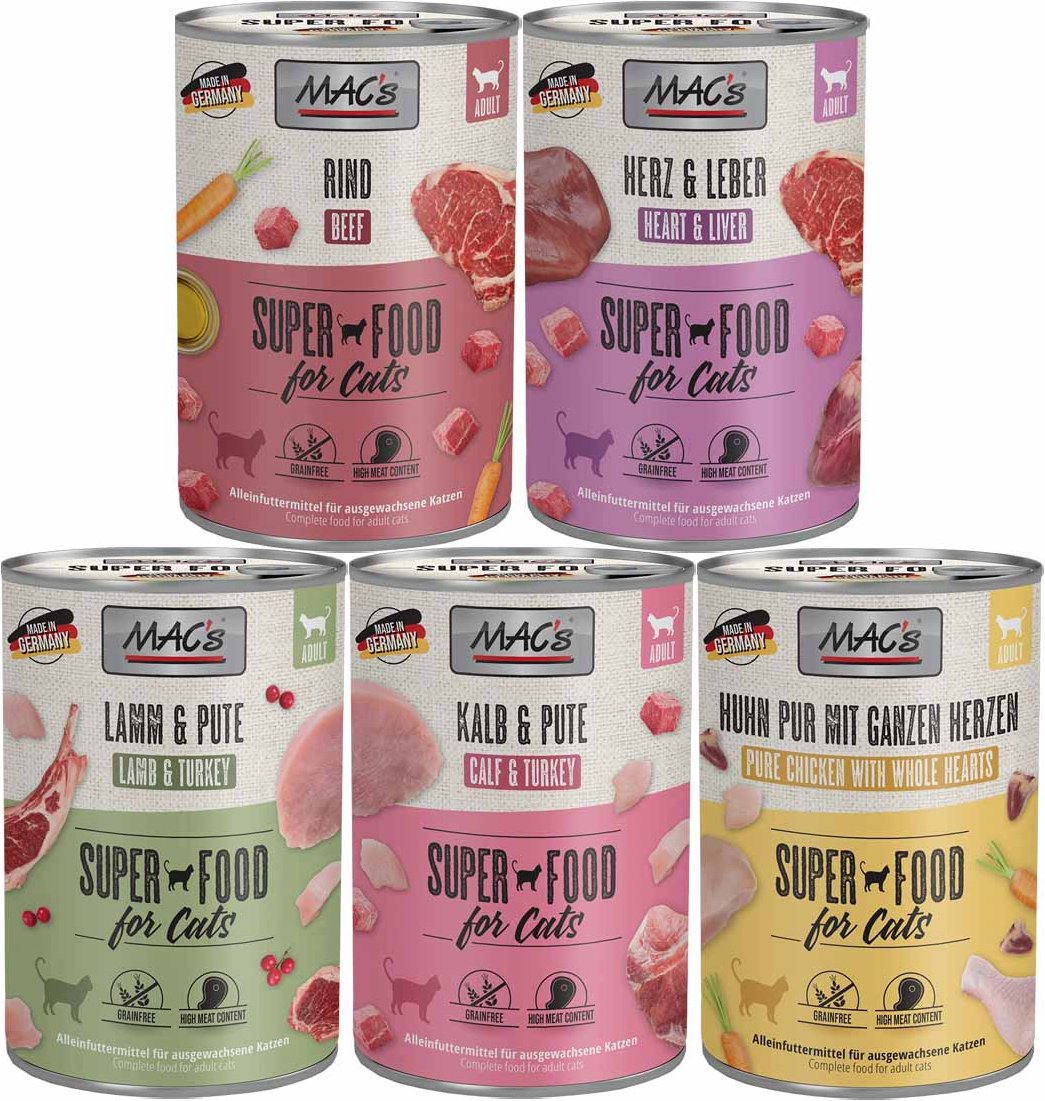 MAC's Cat Fleischmenü 60x400g Mixpaket 1
