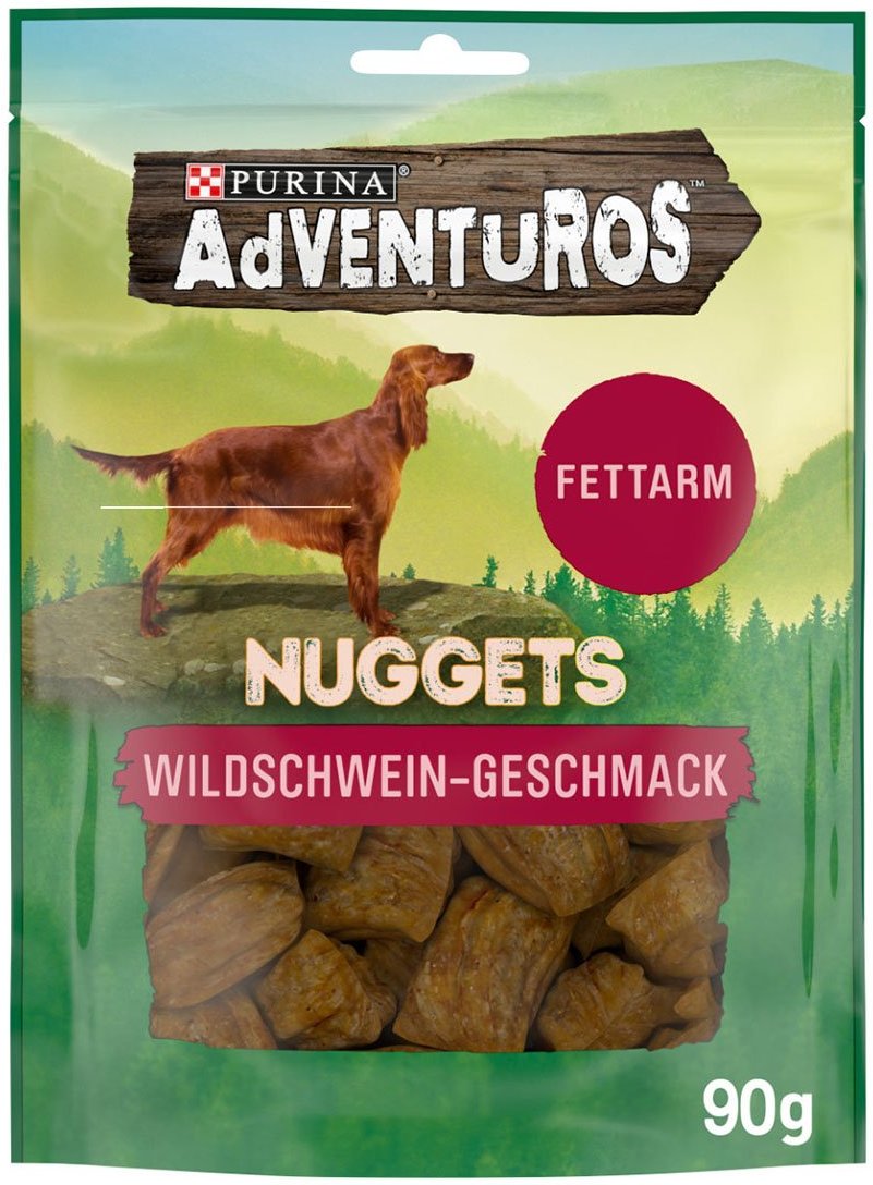 Purina AdVENTuROS Nuggets, Hundeleckerli fettarm mit Wildschweingeschmack 3x90g