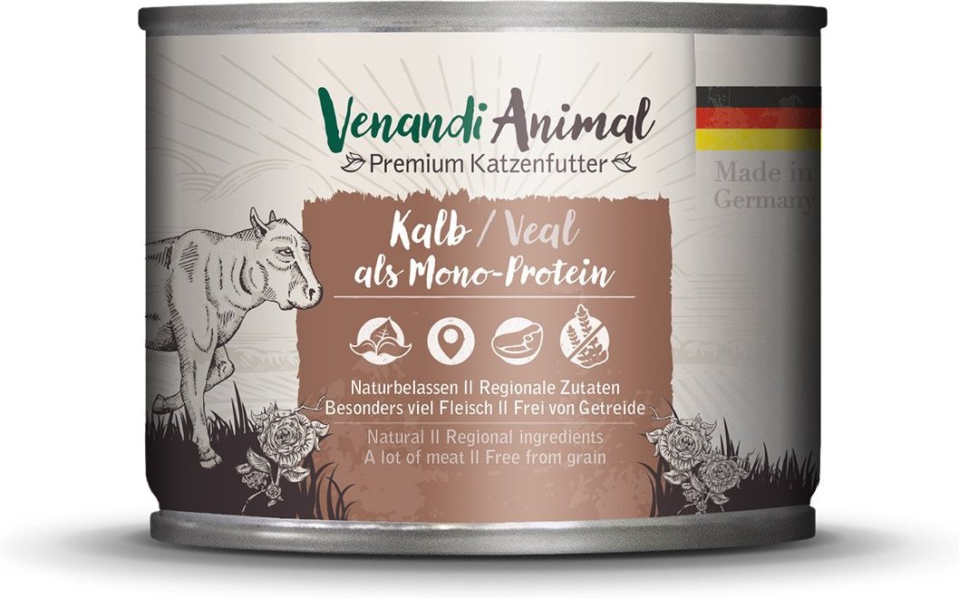 Venandi Animal - Kalb als Monoprotein 12x200g