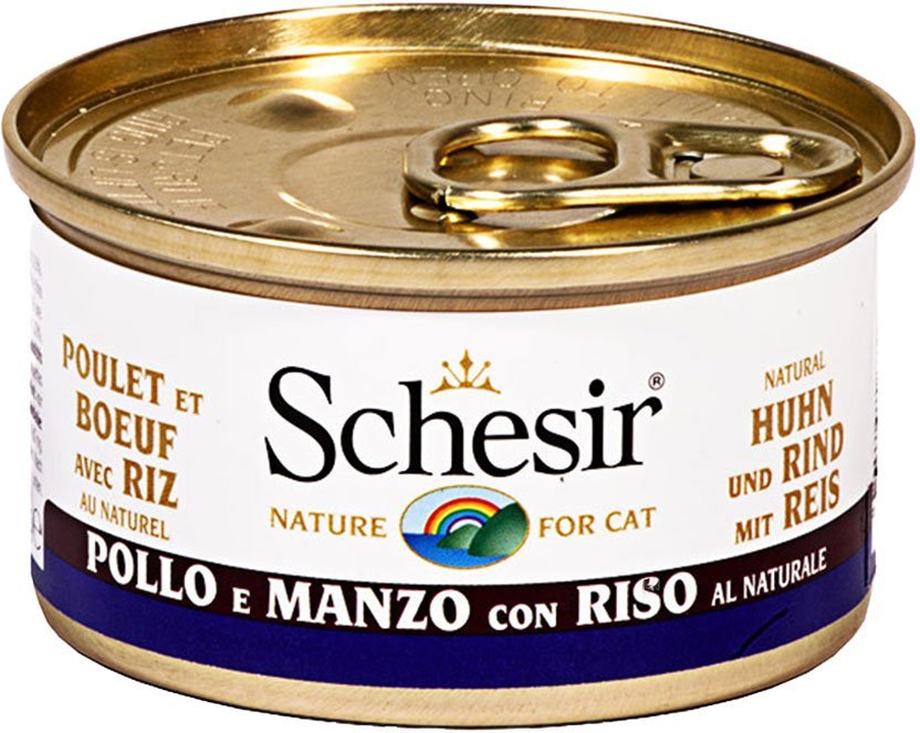Schesir Natural Huhn & Rind mit Reis 24x85g
