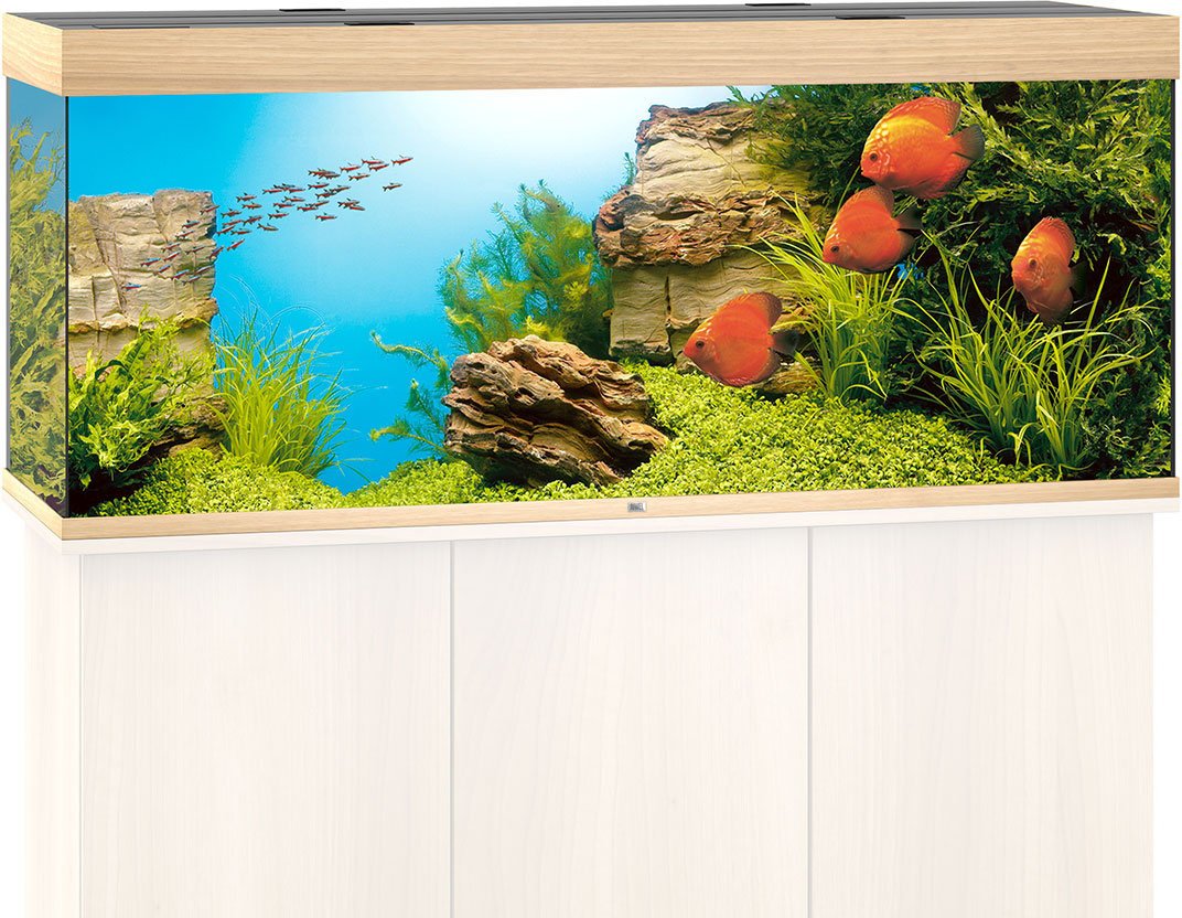 Juwel Rio 450 LED Komplett Aquarium ohne Schrank helles holz