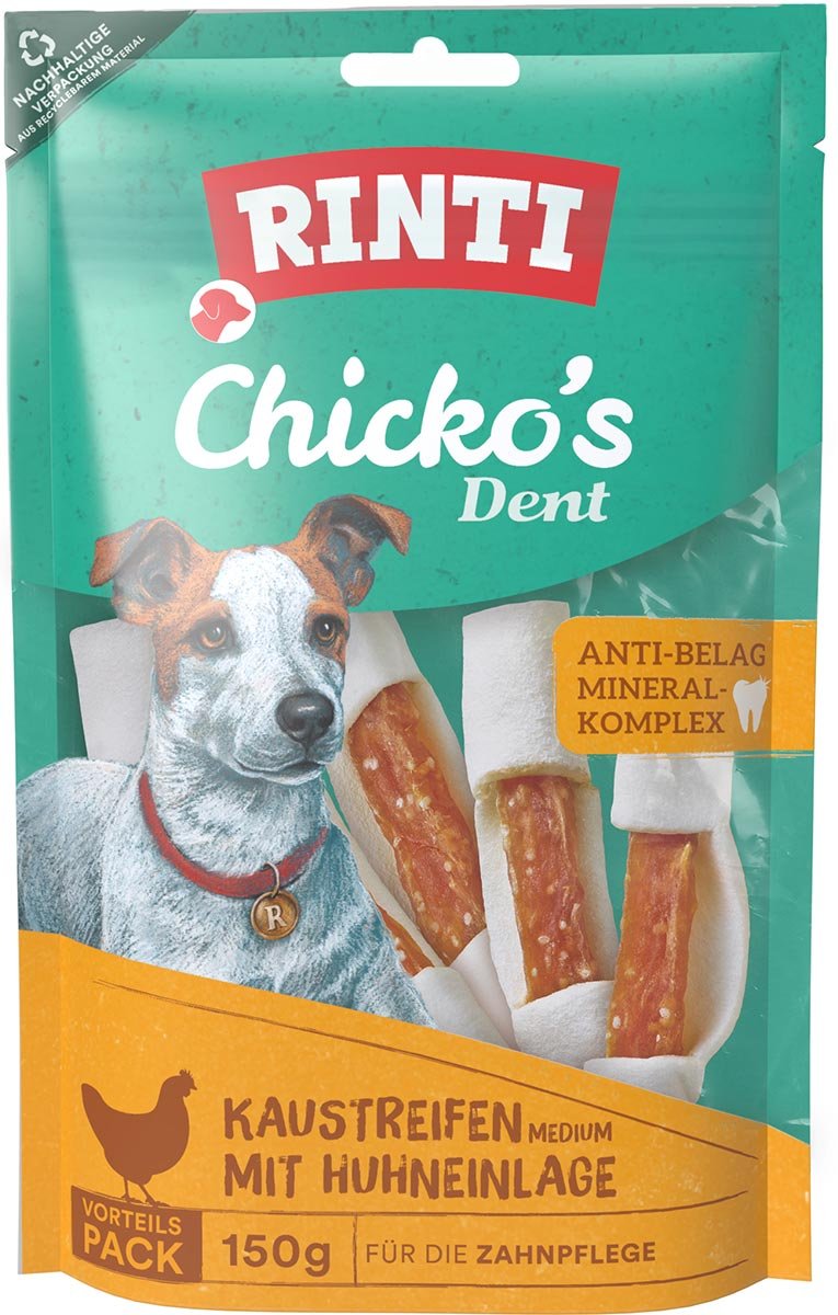 RINTI Chicko's Dent Kaustreifen Huhn MEDIUM 150 g