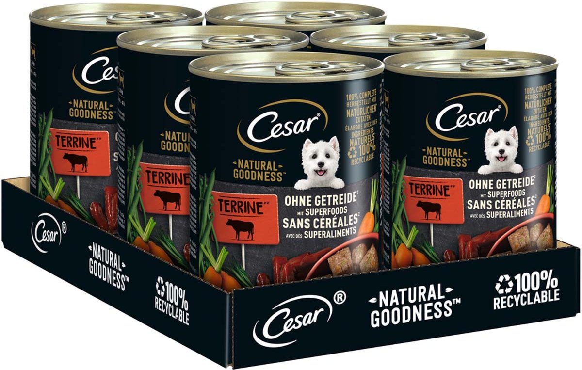 Cesar NATURAL GOODNESS mit Rind 6x400g