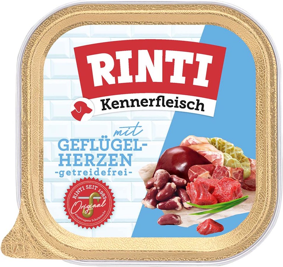 Rinti Kennerfleisch mit Geflügelherzen 9x300g