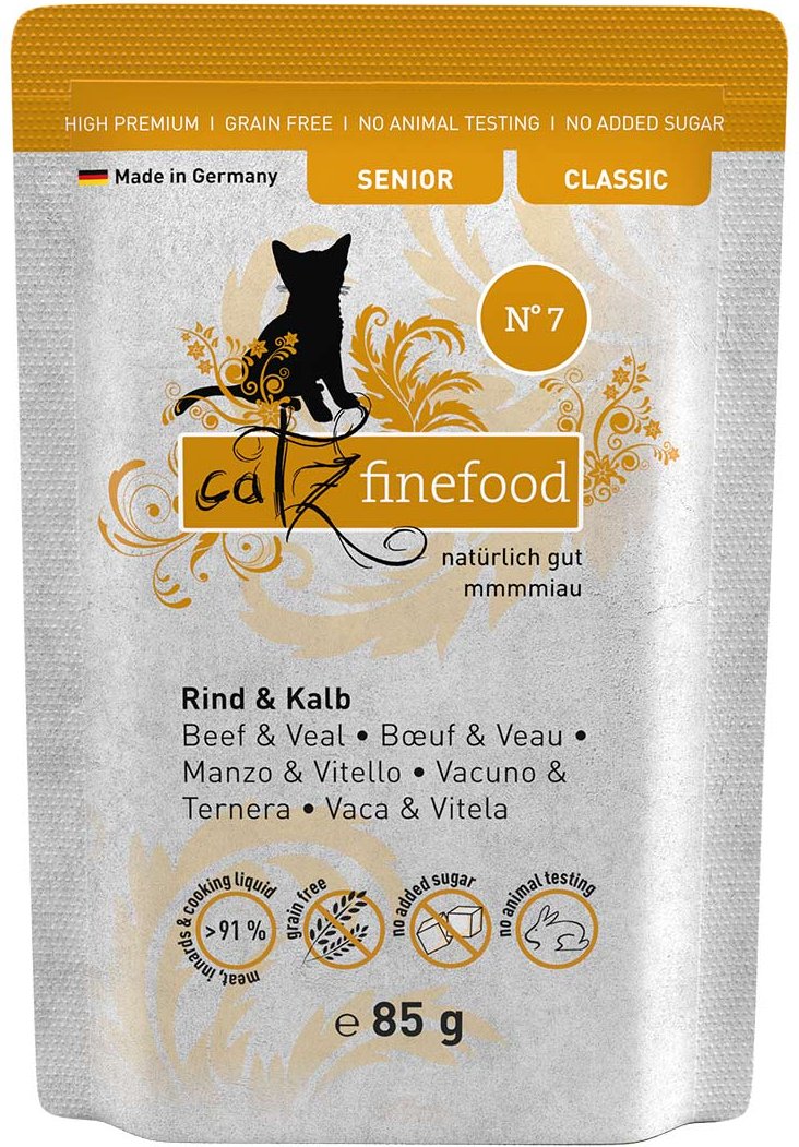 catz finefood Senior No.07 Rind & Kalb 16x85g