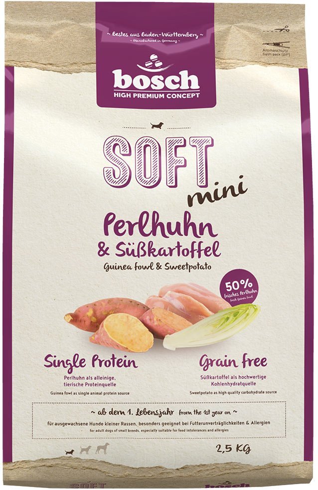 Bosch SOFT Mini Perlhuhn und Süßkartoffel 4 x 2,5kg