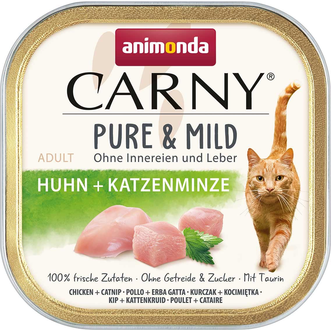 animonda Carny Pure & Mild Adult Huhn + Katzenminze 32x100g