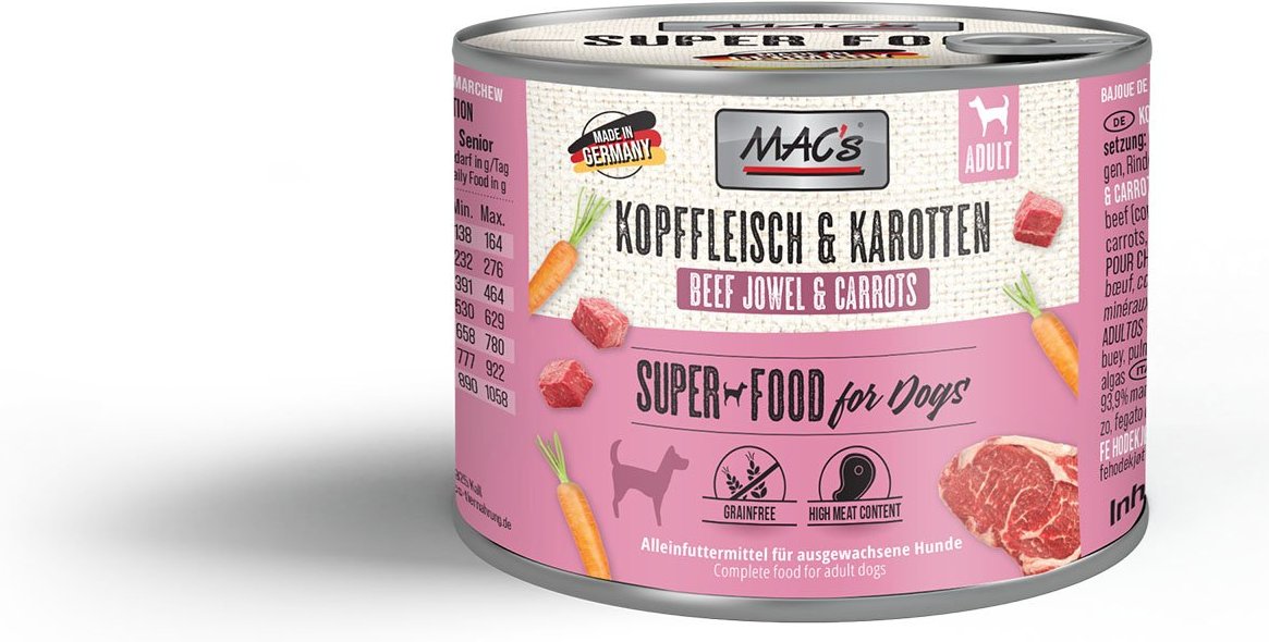 MAC's Dog Kopffleisch und Karotten 6x200g