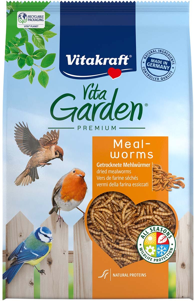 VitaGarden Mehlwürmer für Wildvögel 4x200g