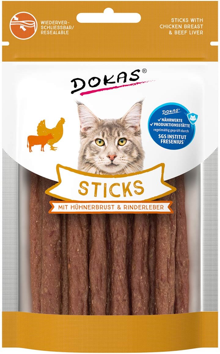 Dokas Sticks mit Hühnerbrust & Rinderleber 10x30g