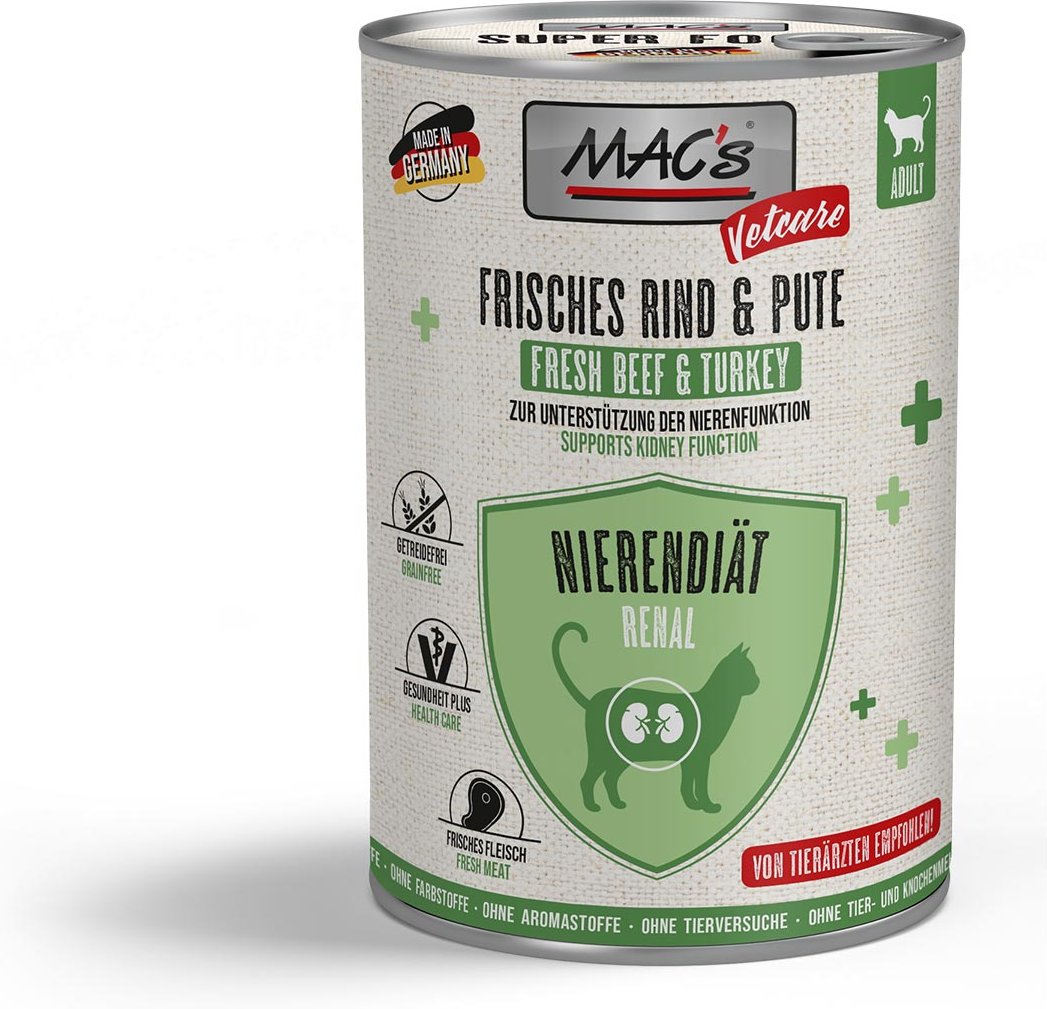 MAC's CAT Vetcare Nierendiät Rind & Pute 6x400 g