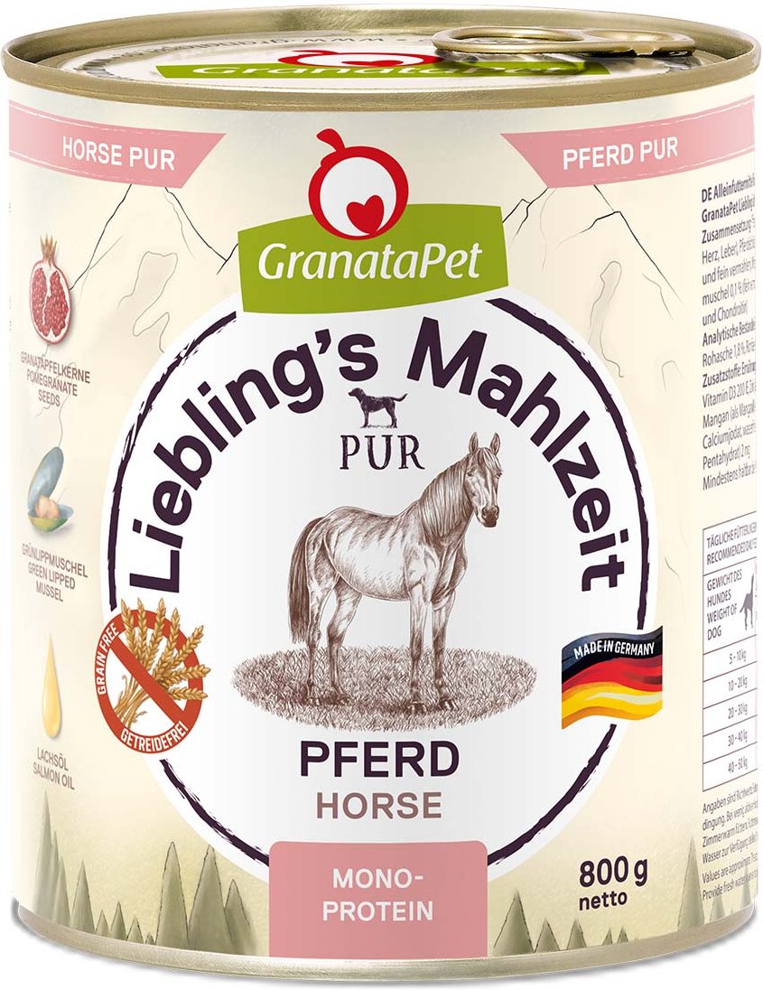GranataPet Liebling's Mahlzeit Pferd PUR 6x800g