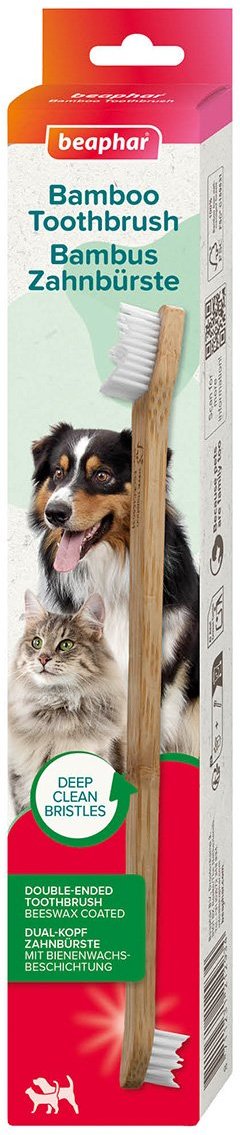 beaphar Bambus-Zahnbürste für Hunde und Katzen
